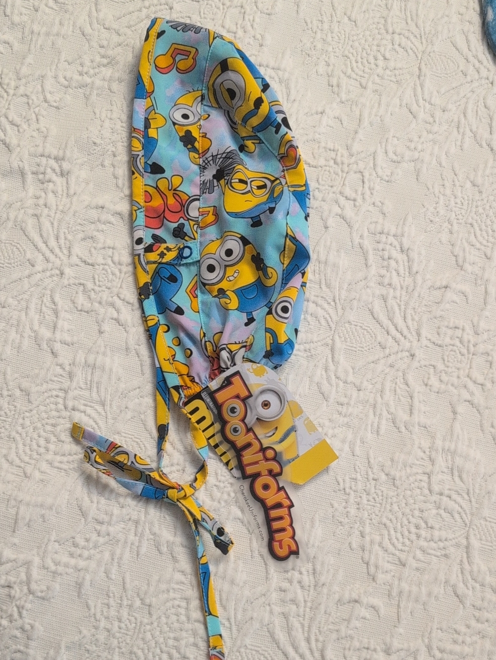 Minions-Print Surgical Scrub Cap - Blue & Yellow